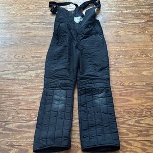 Black Quilted Snow Pants